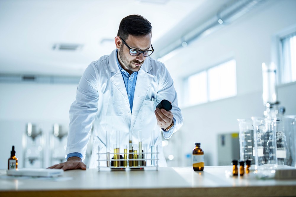 Man in lab coat