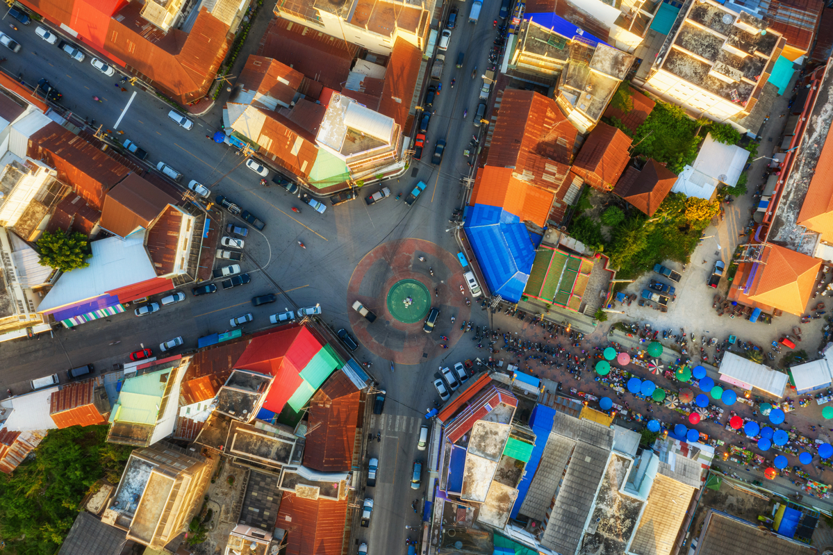 Busy and colorful streets