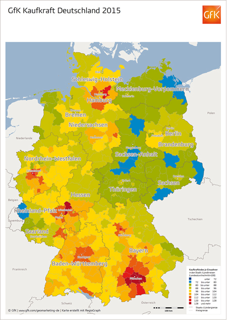 Bild des Monats: Kaufkraft Deutschland 2015