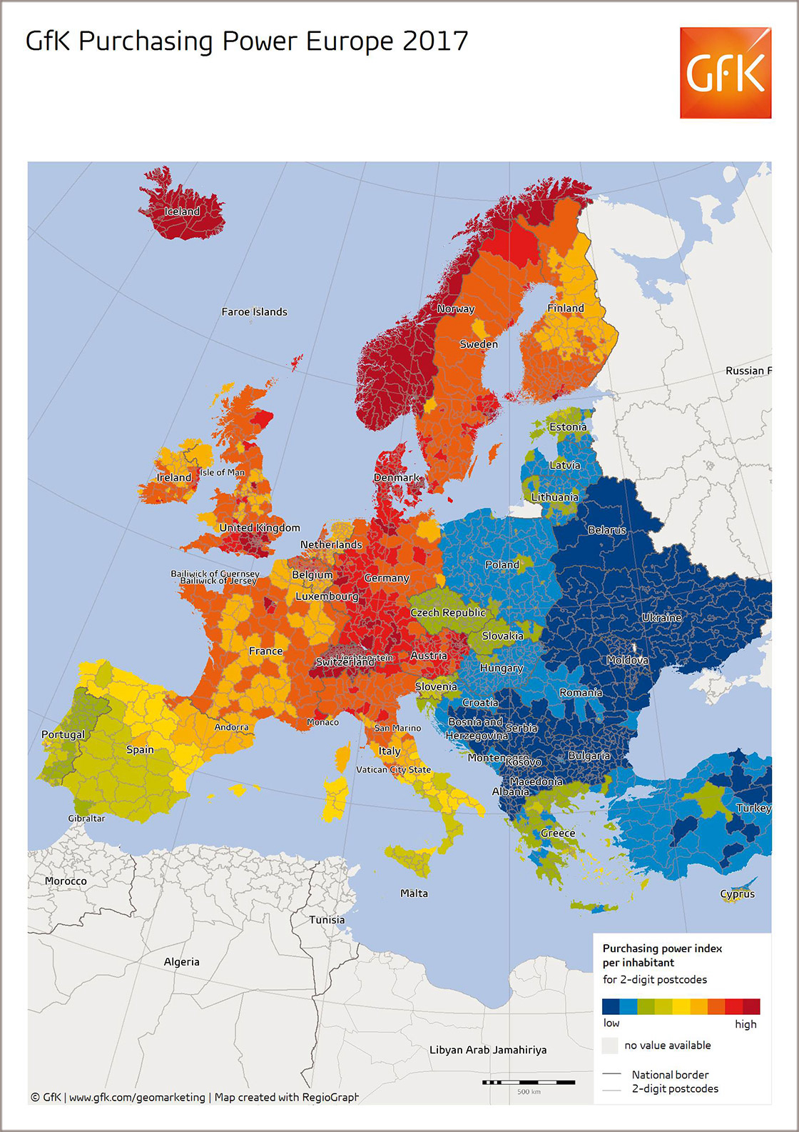 Inline image 1 for Map of the month: GfK Purchasing Power Europe 2017