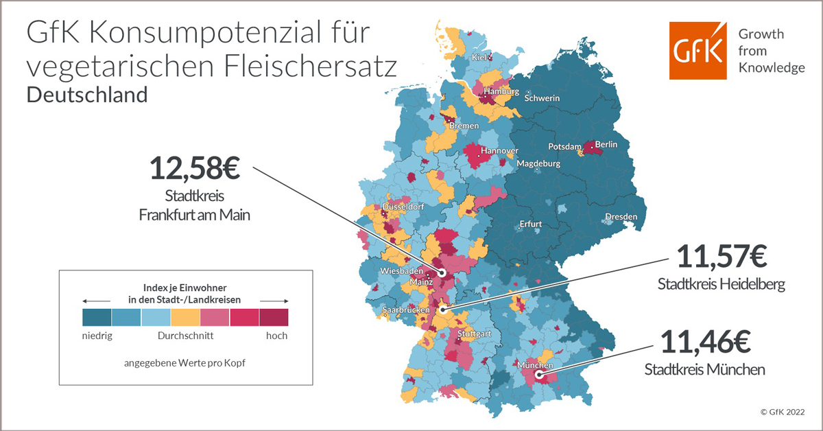 Bild im Inhalt 2 zu Bild des Monats: GfK Konsumpotenzial f&uuml;r vegetarischen Fleischersatz