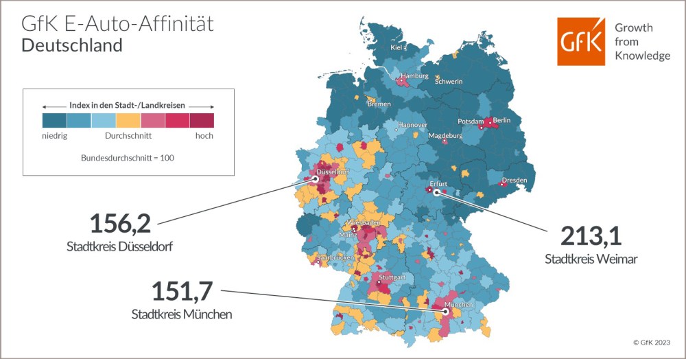 Hero-Bild zu Bild des Monats: GfK E-Auto-Affinität, Deutschland