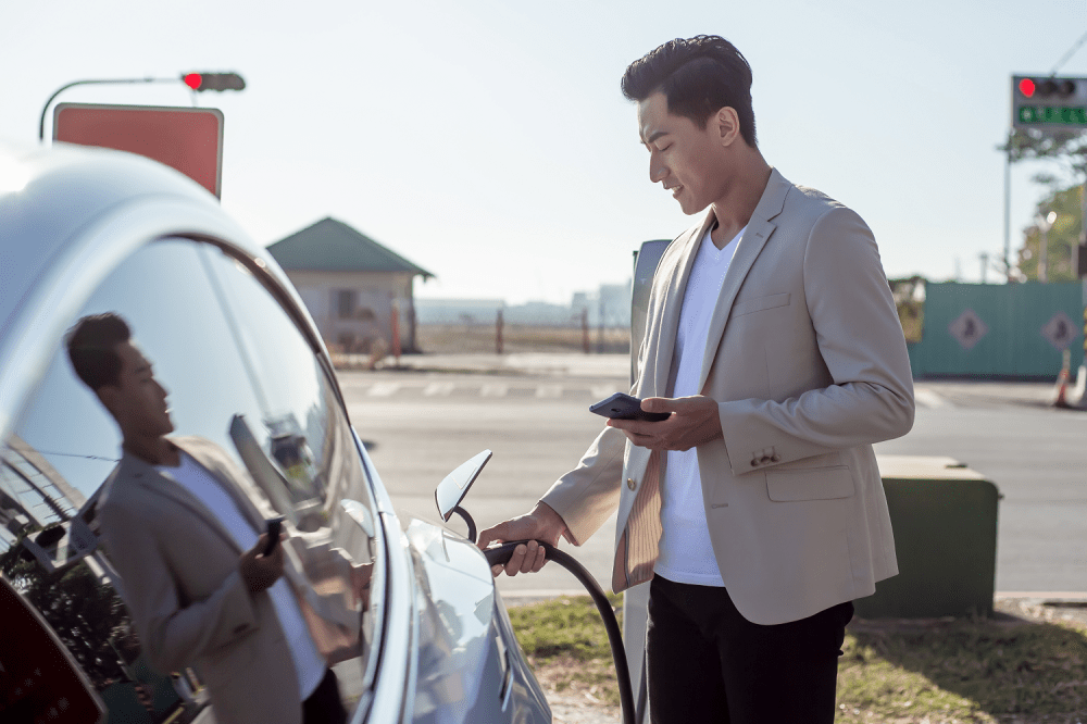 man with a car