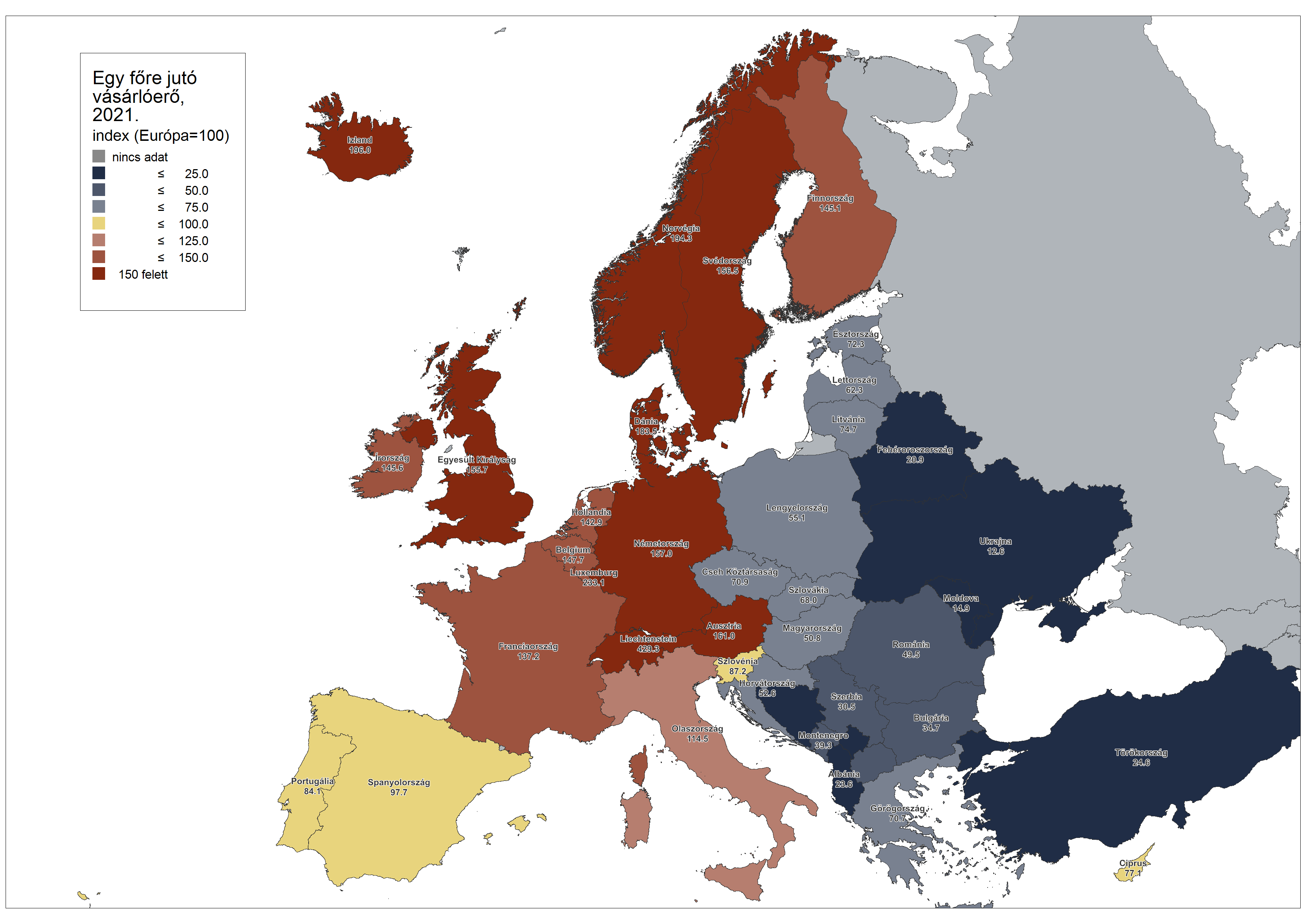 Inline image 1 for A 42 országot vizsgáló Vásárlóerő Európa 2021 tanulmány már elérhető.