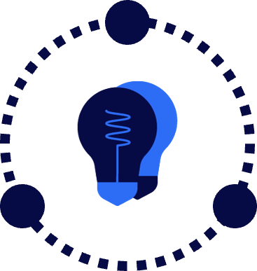 Light bulbs in a dotted circle
