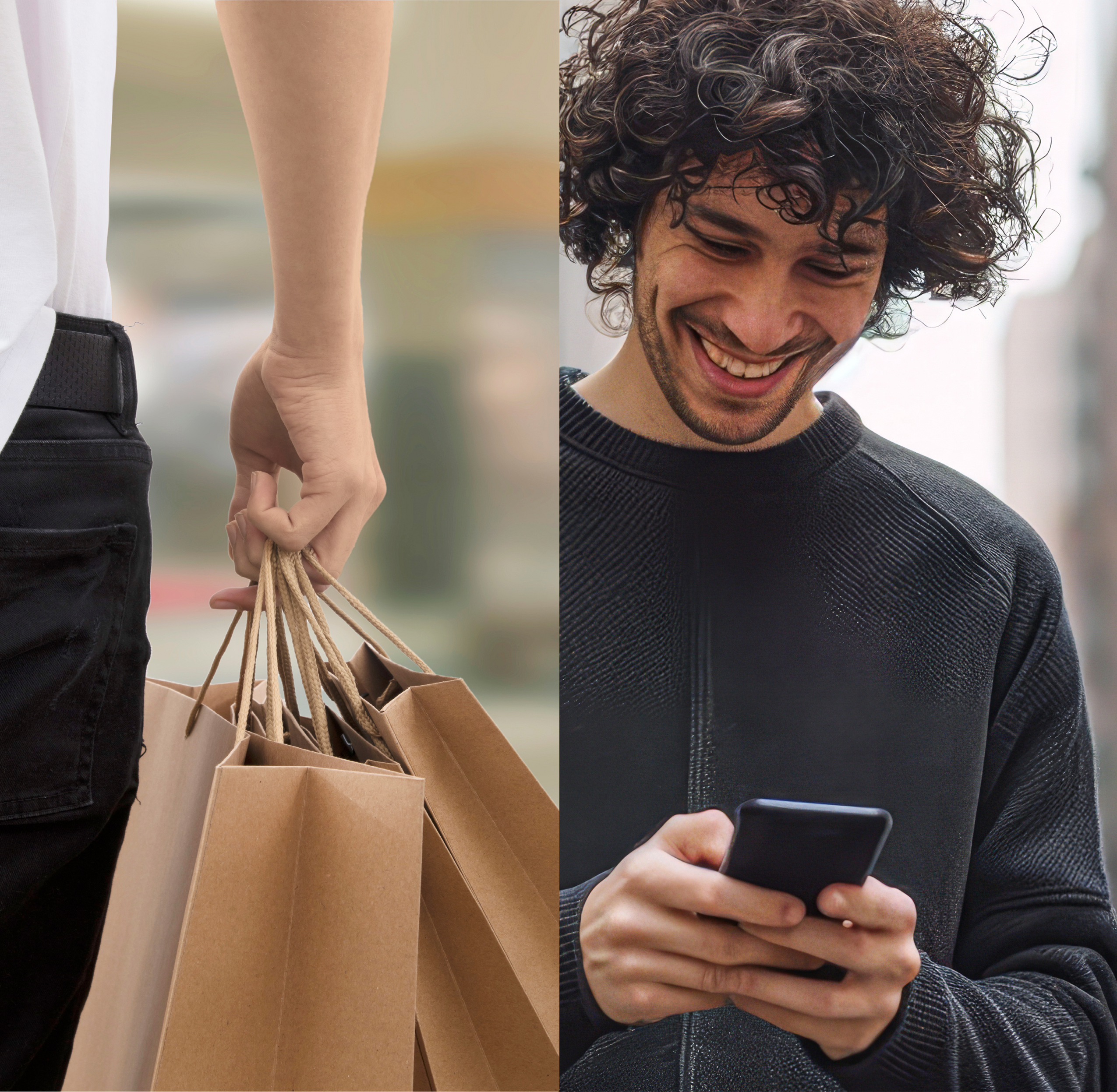 Chapter 3 of the Consumer outlook 2026 report shows a split screen of a shopper carrying bags and a person looking at their phone