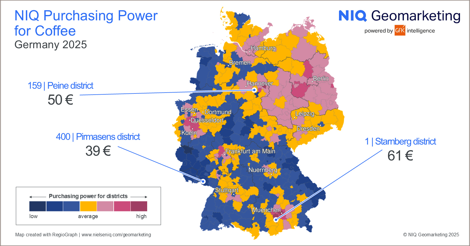 Inline image 1 for Map of the Month: NIQ Purchasing Power for Coffee, Germany 2025