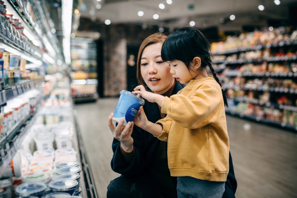 Chinese women with her son