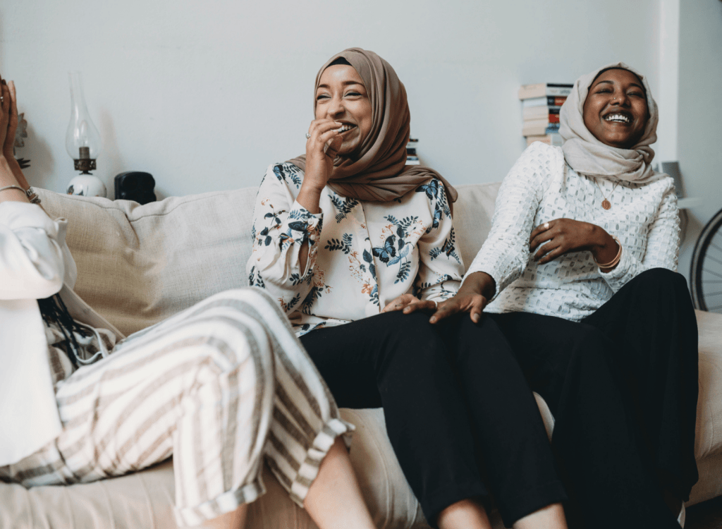 group of women laughting