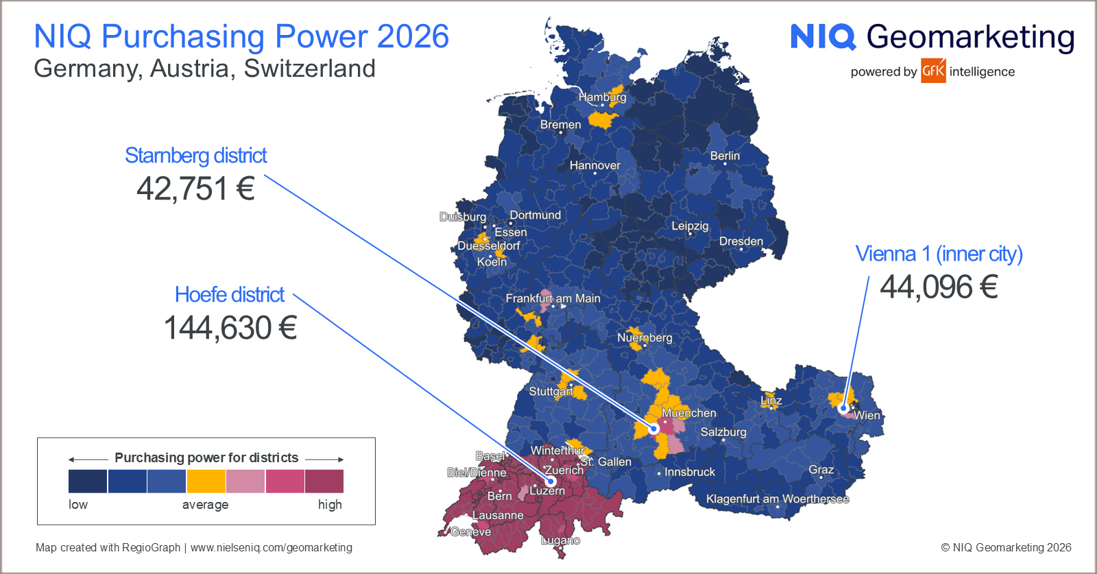 Inline image 1 for Map of the Month: NIQ Purchasing Power, Germany, Austria, Switzerland 2026